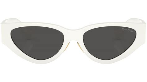 miu miu mu03zs 1425s0|Miu Miu MU 03ZS Sunglasses 1425S0 White .